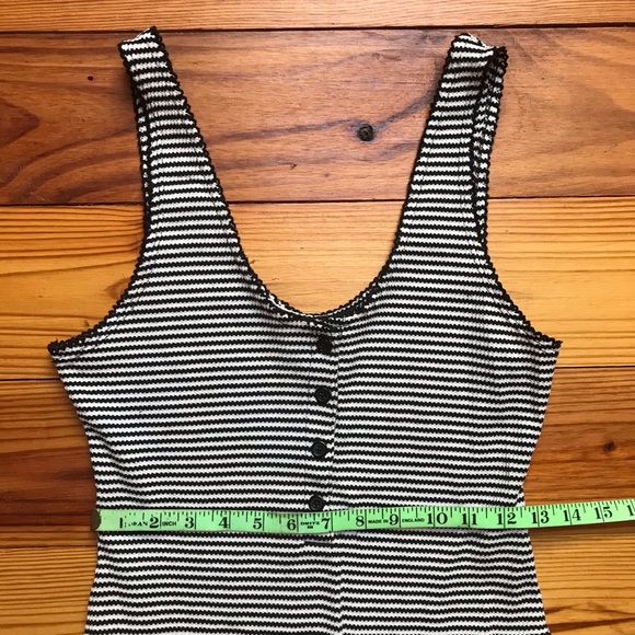 Wild Fable Black White Striped Bodysuit, EUC, M - Picture 7 of 14